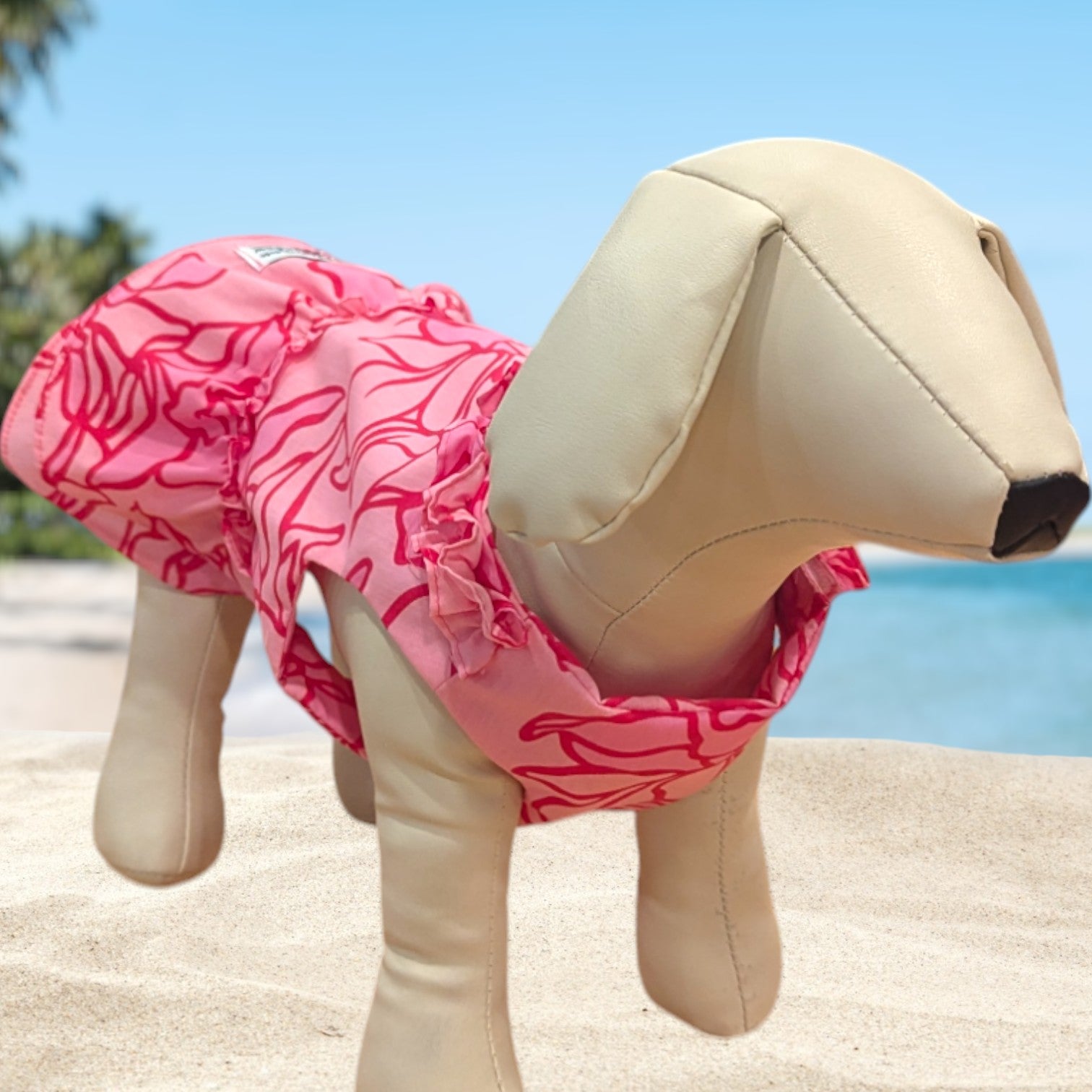 Pink Hibiscus Hawaiian DogDress