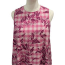 Traditional Hawaiian Palaka Dress with Flower Lei Print – 2-Way Neck A-Line Dress | Made in Hawaii-6