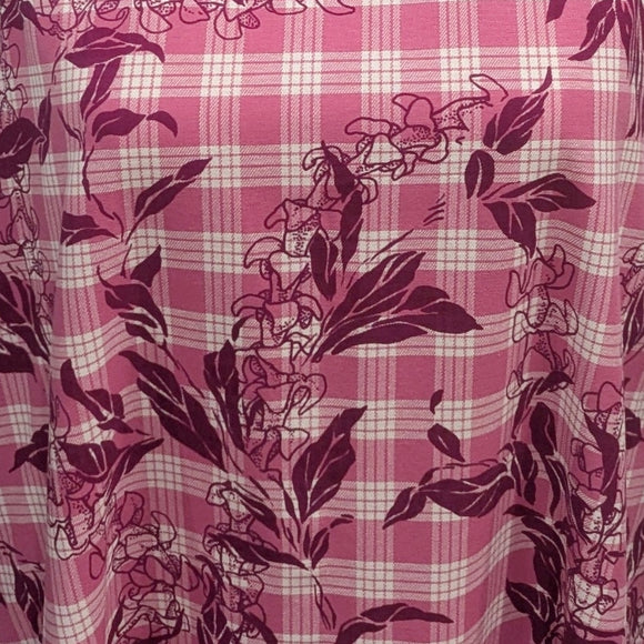 Traditional Hawaiian Palaka Dress with Flower Lei Print – 2-Way Neck A-Line Dress | Made in Hawaii