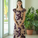 Plum Purple Long Hawaiian Dress