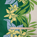 Plumeria Border Tropical Hawaiian Fabric – Island Panel Print Polycotton-2