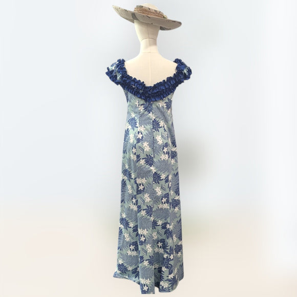 Plumeria Lauae Ruffle Hawaiian Dress