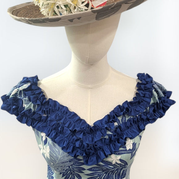 Plumeria Lauae Ruffle Hawaiian Dress