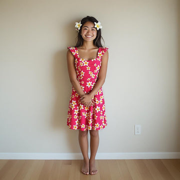 Plumeria Shower Cotton Sun Dress