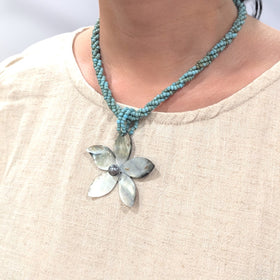 Plumeria_shell-beads-summer-Style_Necklace