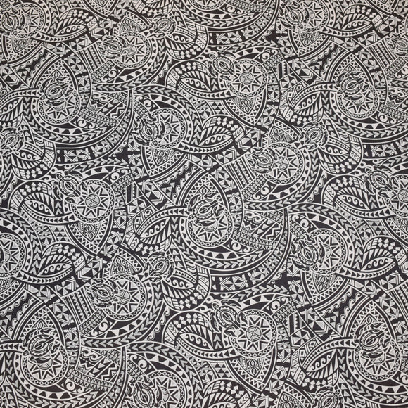 PolynesianTribalTurtlePrintFabric