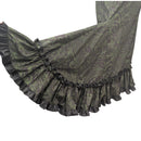 Traditional Hawaiian Holomuʻu – Polynesian Tribal Print Mermaid Line Dress with Train | Dark Green & Black | Made in Hawaii-7