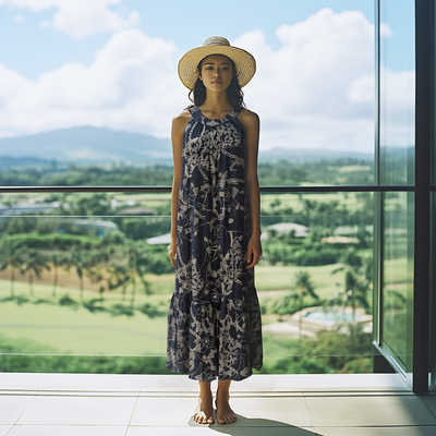 Princess Kaiulani Pau Rider Halter Dress