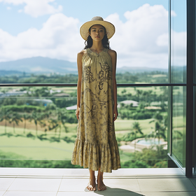 Princess Kaiulani Pau Rider Halter Dress