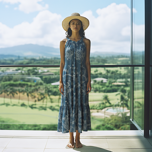 Princess Kaiulani Pau Rider Halter Dress