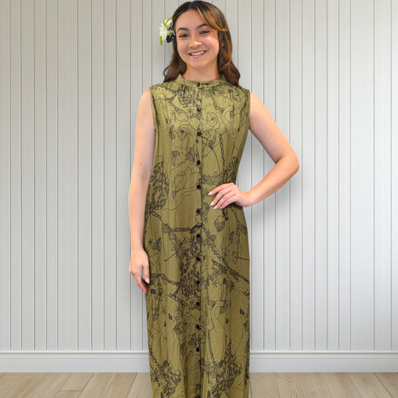 Tropical Vista Shirt Dress