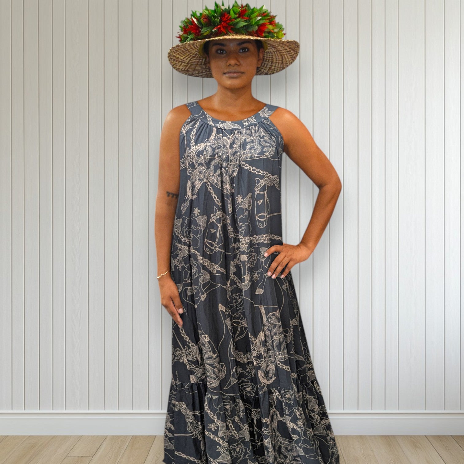 honolulu halter tropical print maxi dress product info and reviews Teal Halter Tropical Print Maxi Dress - All Dresses