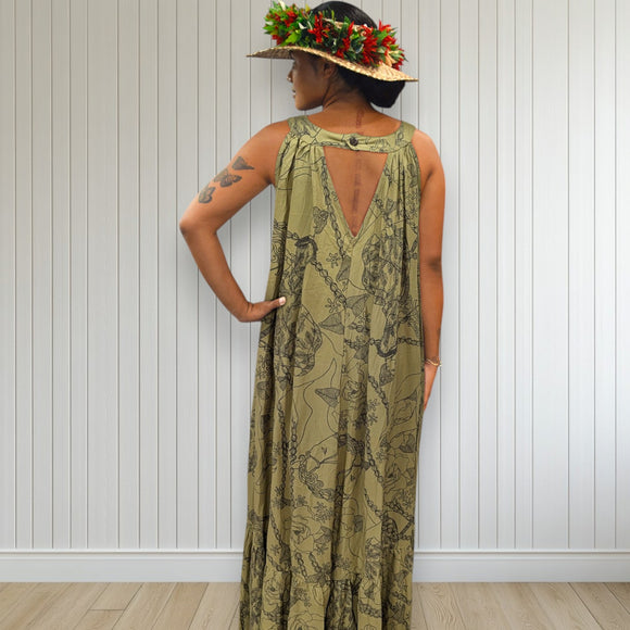 Princess Kaiulani Pau Rider Halter Dress