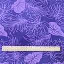 Purple Monstera Tropical Hawaiian Fabric – Elegant Island Print Polycotton-2