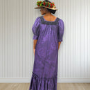 Original Purple Muumuu Elegant Black Lace Trim