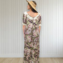 Purple Rose Flower Print Muumuu Dress