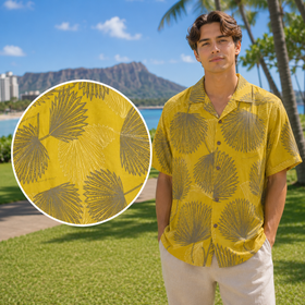 Rayon Men's Hawaiian Shirt with Loulu Palm Leaf – PK Original Print