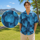 Rayon Men's Hawaiian Shirt with Loulu Palm Leaf – PK Original Print-11