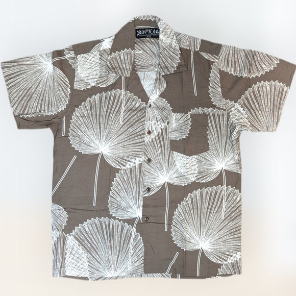 Rayon HawaiianShirt PalmLeaf Design