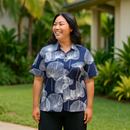 Rayon Hawaiian Shirt Palm Leaf