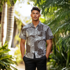 Rayon Hawaiian Shirt Palm Leaf
