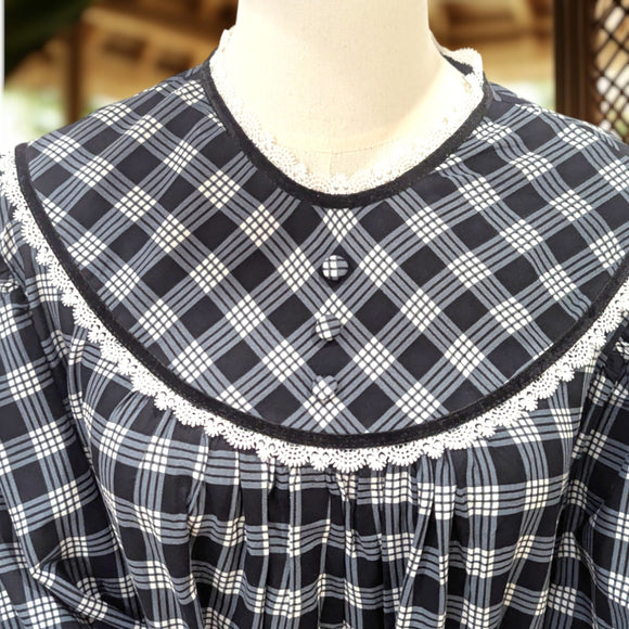 Rayon Palaka Muumuu Dress Lace