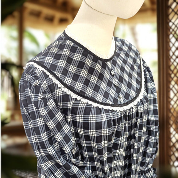 Rayon Palaka Muumuu Dress Lace