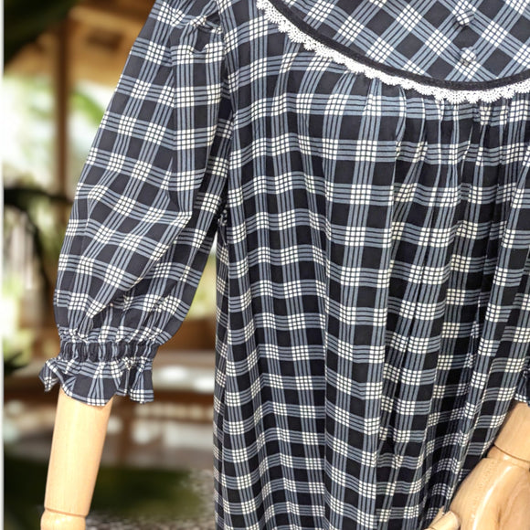 Rayon Palaka Muumuu Dress Lace