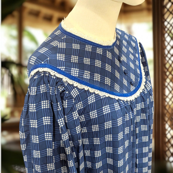 Rayon Palaka Muumuu Dress Lace