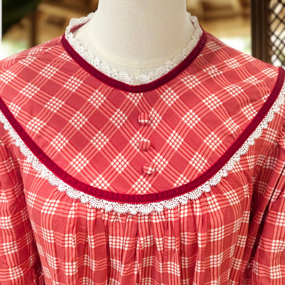 Rayon Palaka Muumuu Dress Lace