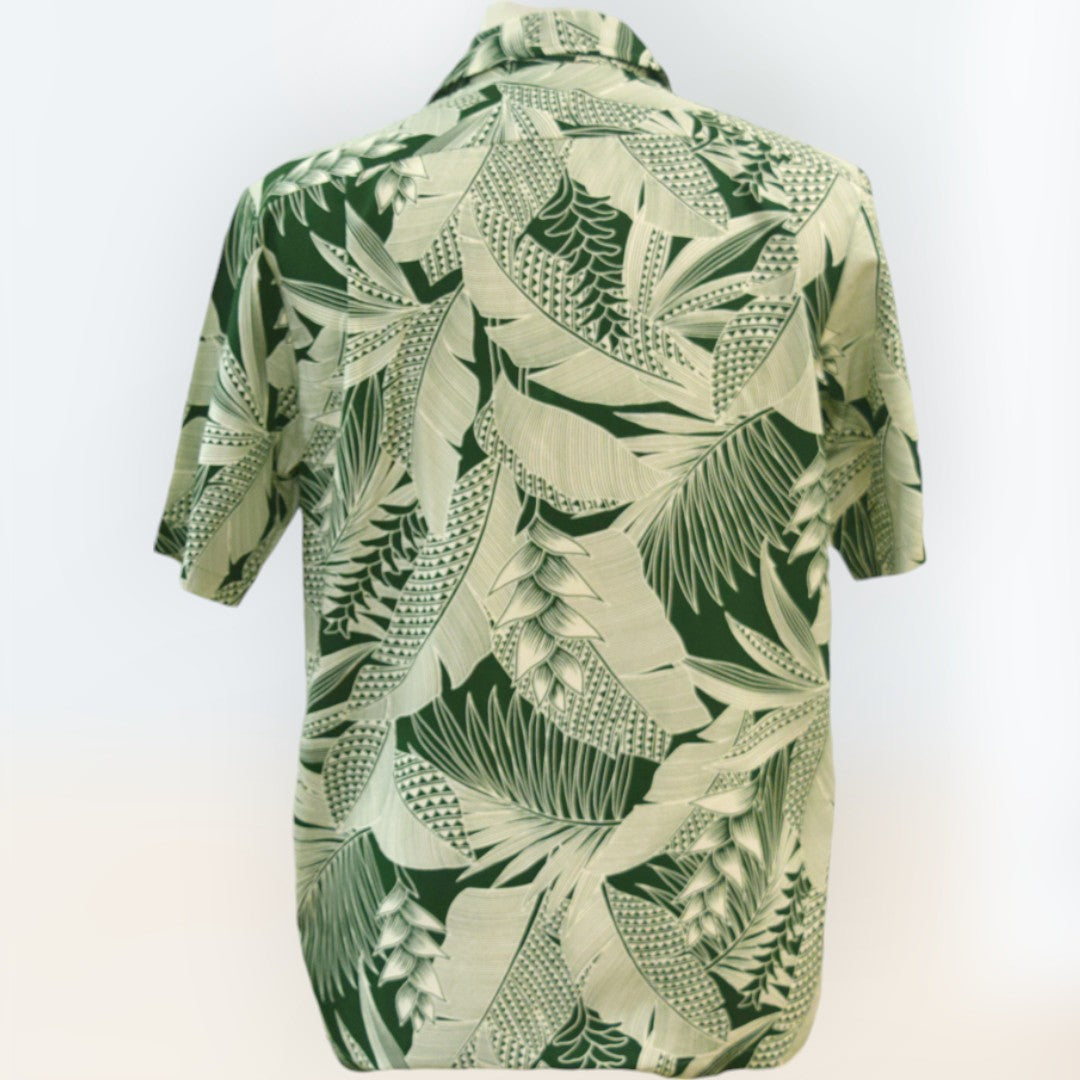 Red Ginger print Rayon Hawaiian shirt - Khaki - 0