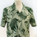 Red Ginger print Rayon Hawaiian shirt - Khaki-3