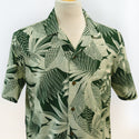 Red Ginger print Rayon Hawaiian shirt - Khaki