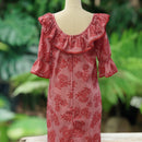 Red Gingham Muumuu with Ruffle 8631-6