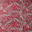 Red Palm Leaf Breeze Hawaiian Fabric – Modern Tropical Print Polycotton-1