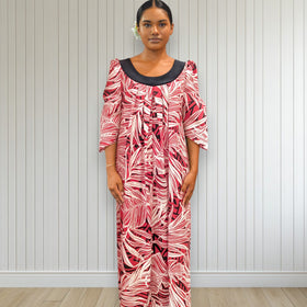Red Palm Muumuu Dress