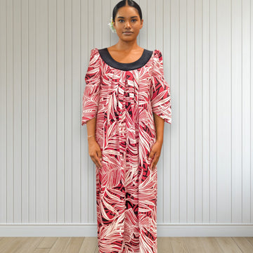 Red Palm Muumuu Dress