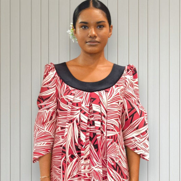 Red Palm Muumuu Dress