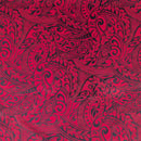 Red Polynesian Tribal Hawaiian Fabric – Bold Island Pattern Polycotton-1