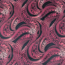 Red Tribal Wave Hawaiian Fabric – Bold Polynesian Style Print Cotton-1
