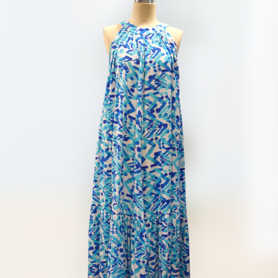 RoundNeckSleevelessSummerDress