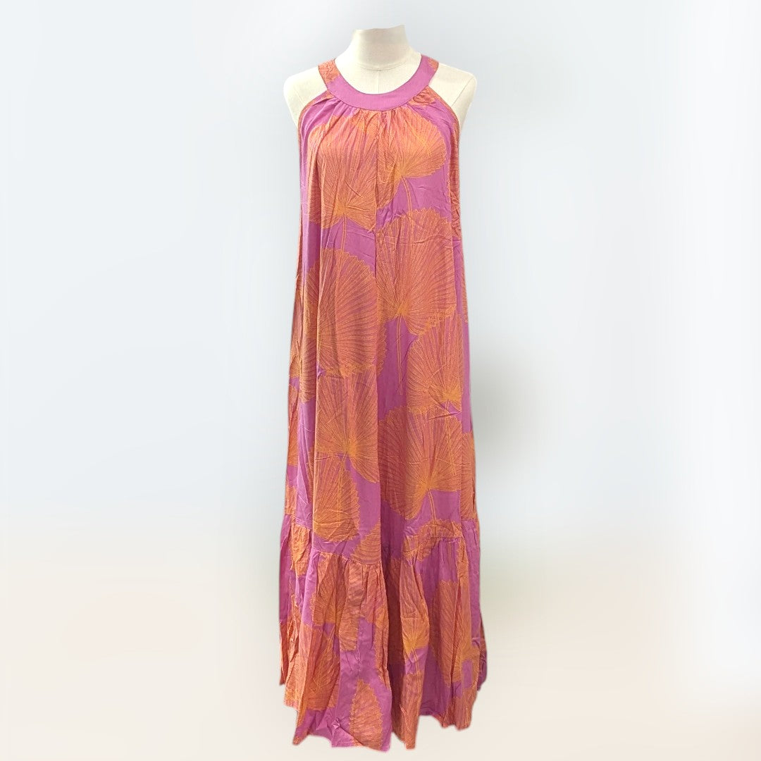Elegant Round Neck Halter Sleeveless Summer Dress