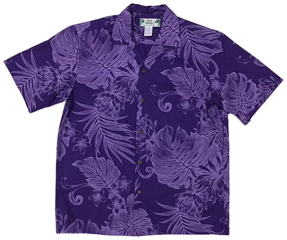 Royal Blue Purple Hawaiian Shirt