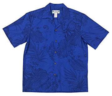 Royal Blue Purple Hawaiian Shirt