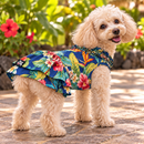 Royal Blue Tropical Hibiscus Dog Dress – Colorful Hawaiian Floral Ruffle Dress | Made in Hawaii-1