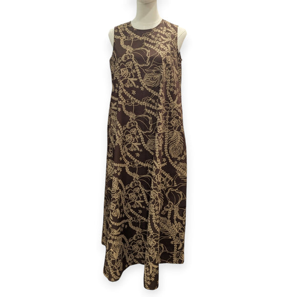 2-Way Royal Pāʻū Rider Resort Swing Dress – Heritage Lei & Peacock Motif MR143