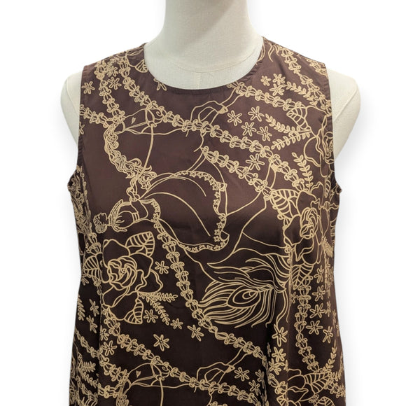 2-Way Royal Pāʻū Rider Resort Swing Dress – Heritage Lei & Peacock Motif MR143