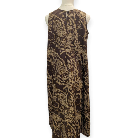 2-Way Royal Pāʻū Rider Resort Swing Dress – Heritage Lei & Peacock Motif MR143