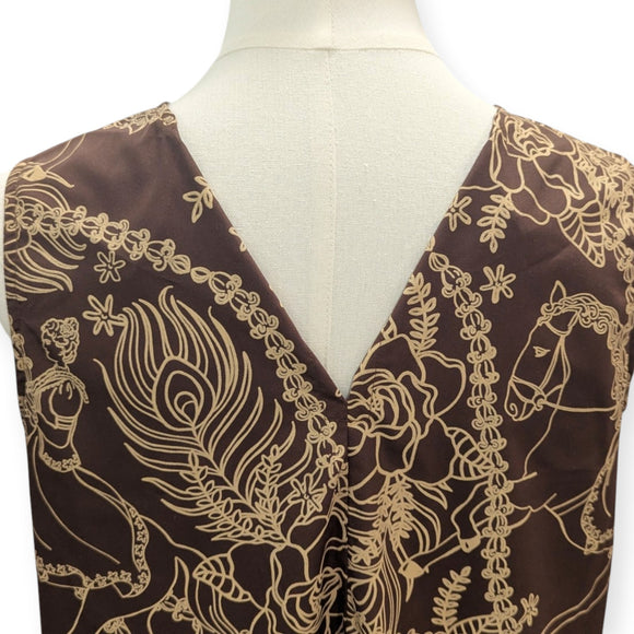 2-Way Royal Pāʻū Rider Resort Swing Dress – Heritage Lei & Peacock Motif MR143