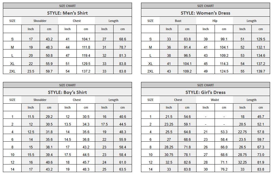 SizeChart